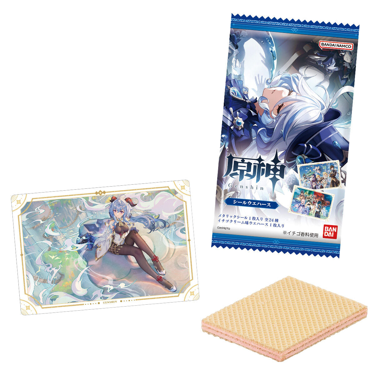 Genshin Sticker Wafer Box 20 Packs Set Box BANDAI Shokugan Collection New Japan