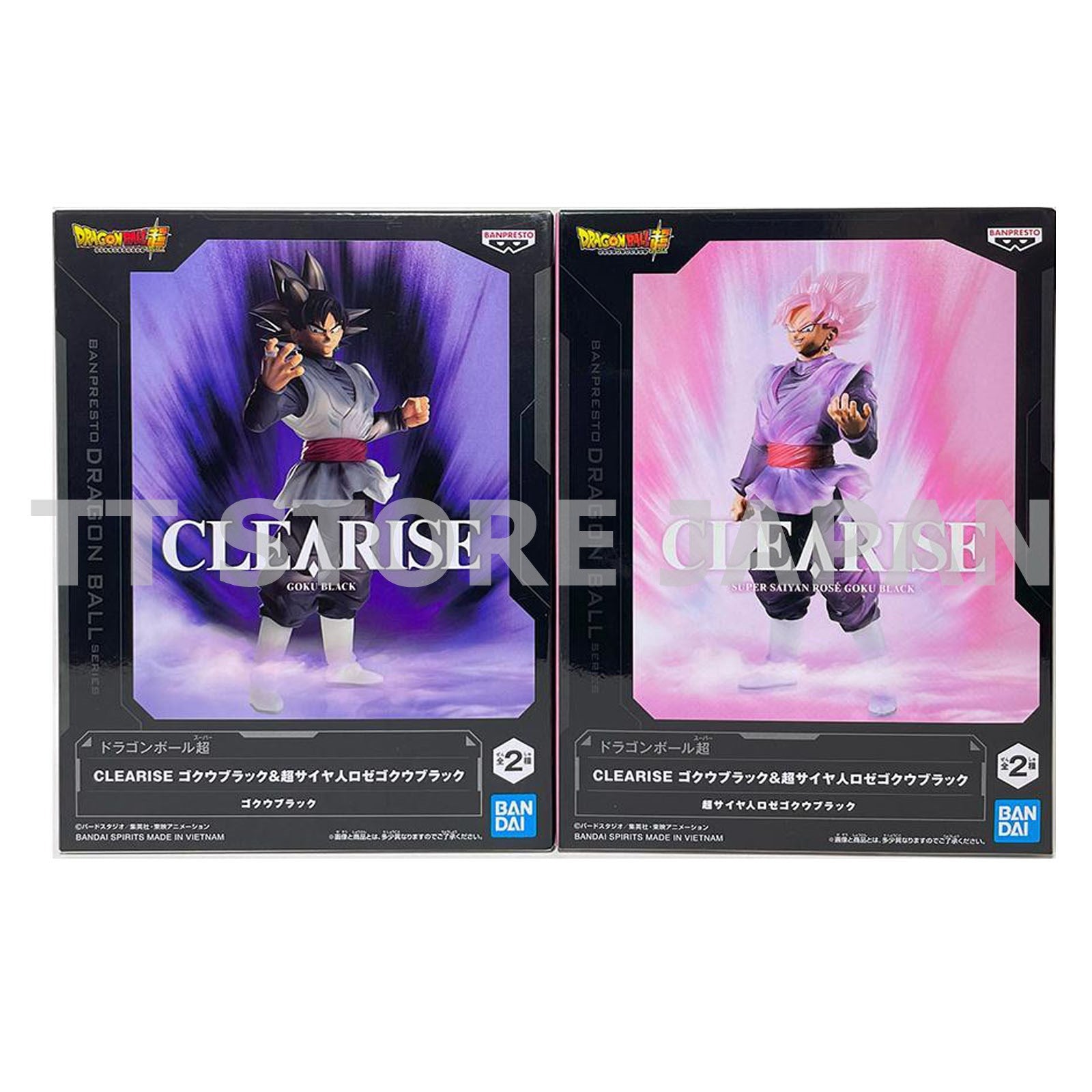 Dragon Ball Super Figure Goku Balck Super Saiyan Rose Set Clearise Banpresto