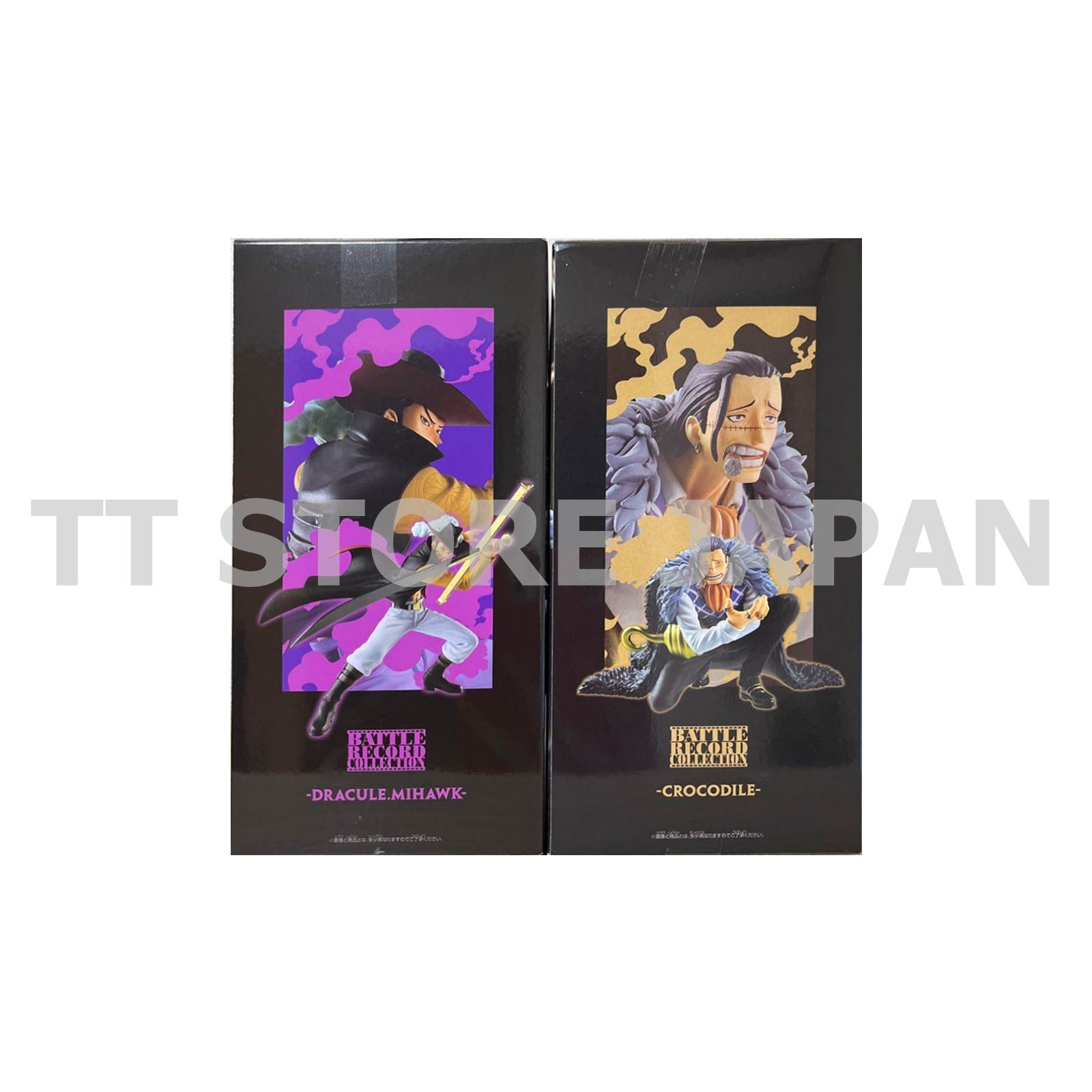 One Piece Figure Dracule Mihawk Crocodile Set Battle Record Collection Banpresto