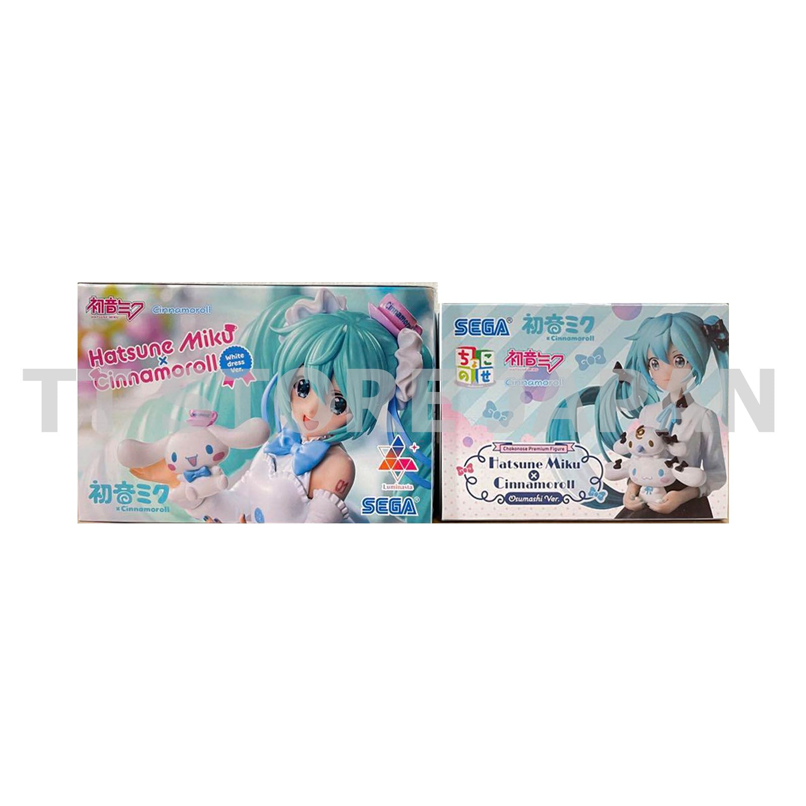 Hatsune Miku x Cinnamoroll Figure Luminasta White Dress Chokonose Osumashi Set