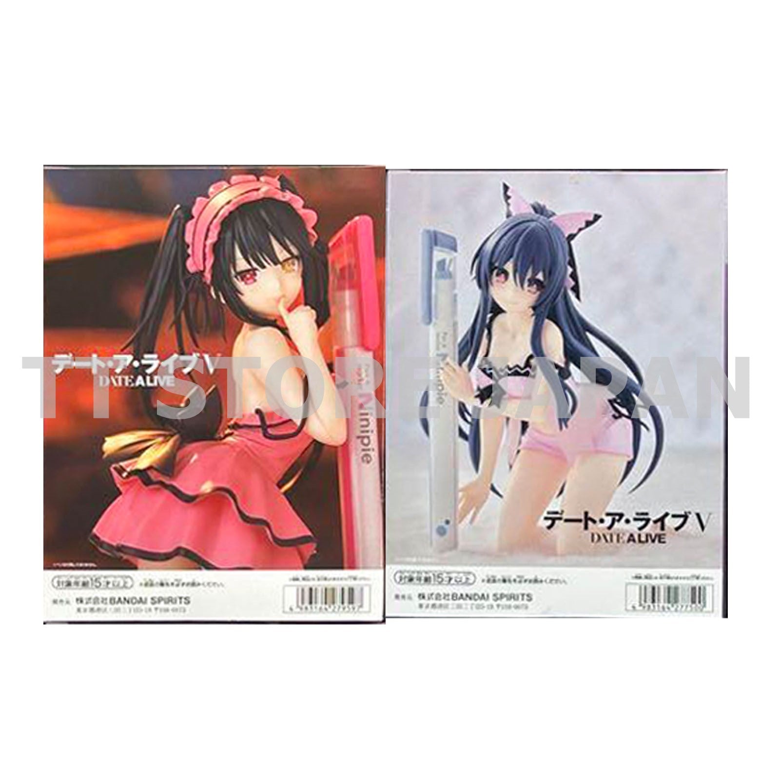 Date A Live Figure Kurumi Tokisaki Tohka Yatogami Set Penfre! Sweet Silk Wear