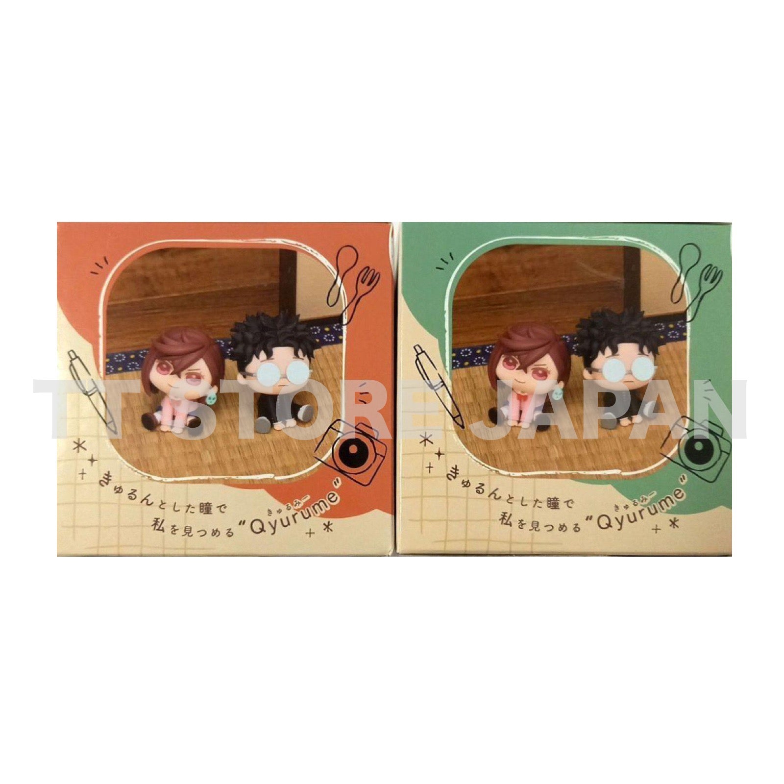 DAN DADAN QyuruMe Mini Figure Momo Okarun Set SEGA Anime Japan Qyuru Me