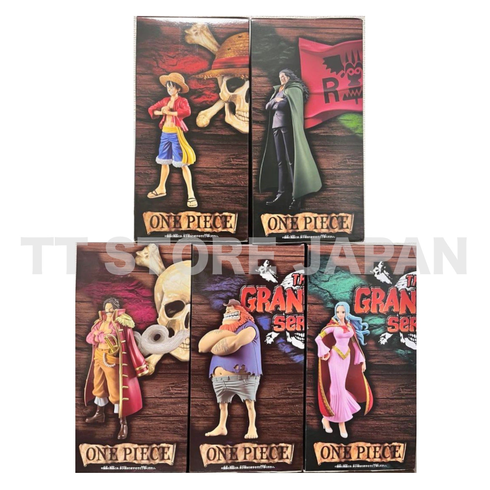 One Piece Figure LUFFY DRAGON JAGUAR VIVI ROGER Set Dxf Grandline Special