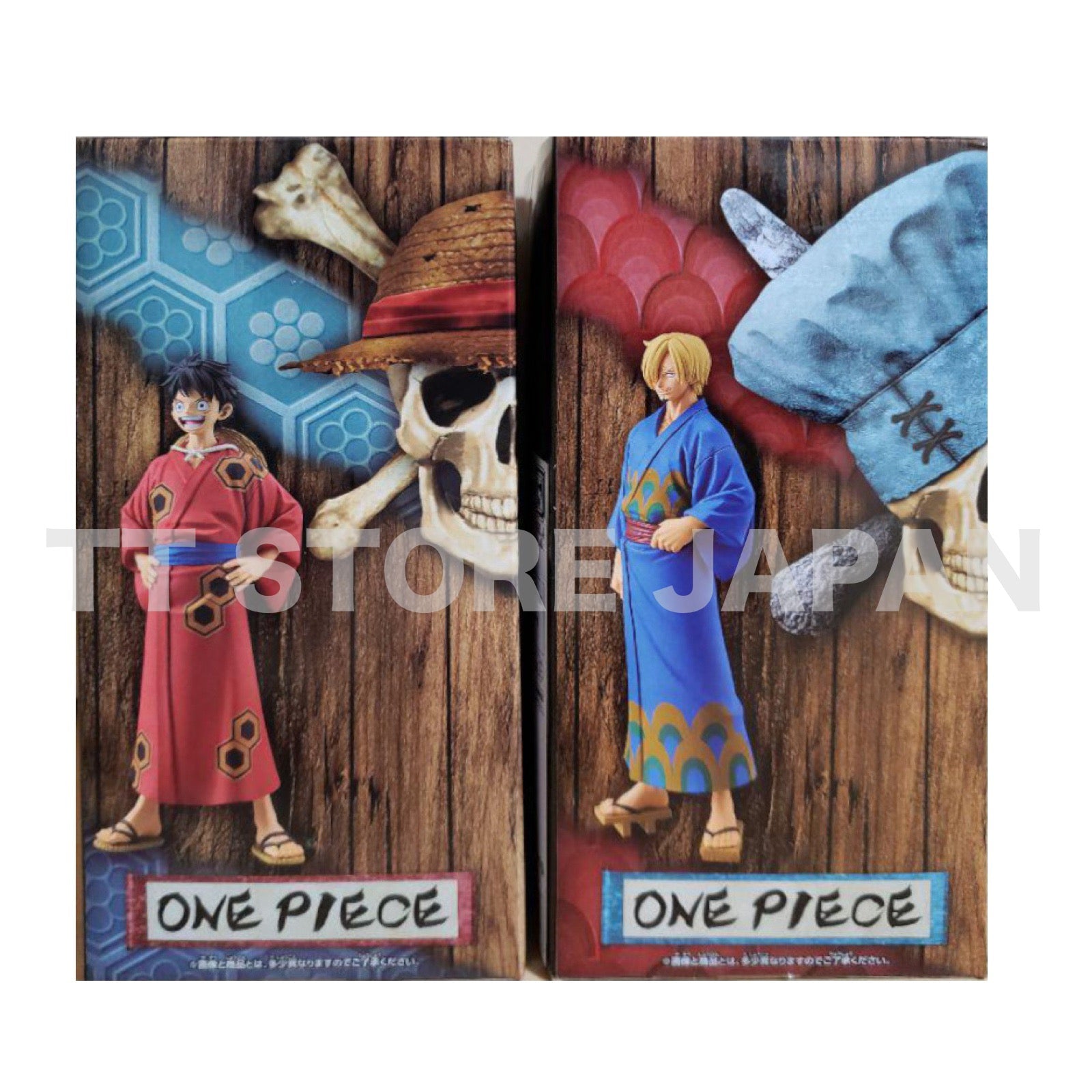 One Piece Figure Luffy Sanji Set Dxf The Grandline Series Wanokuni Yukata ver.
