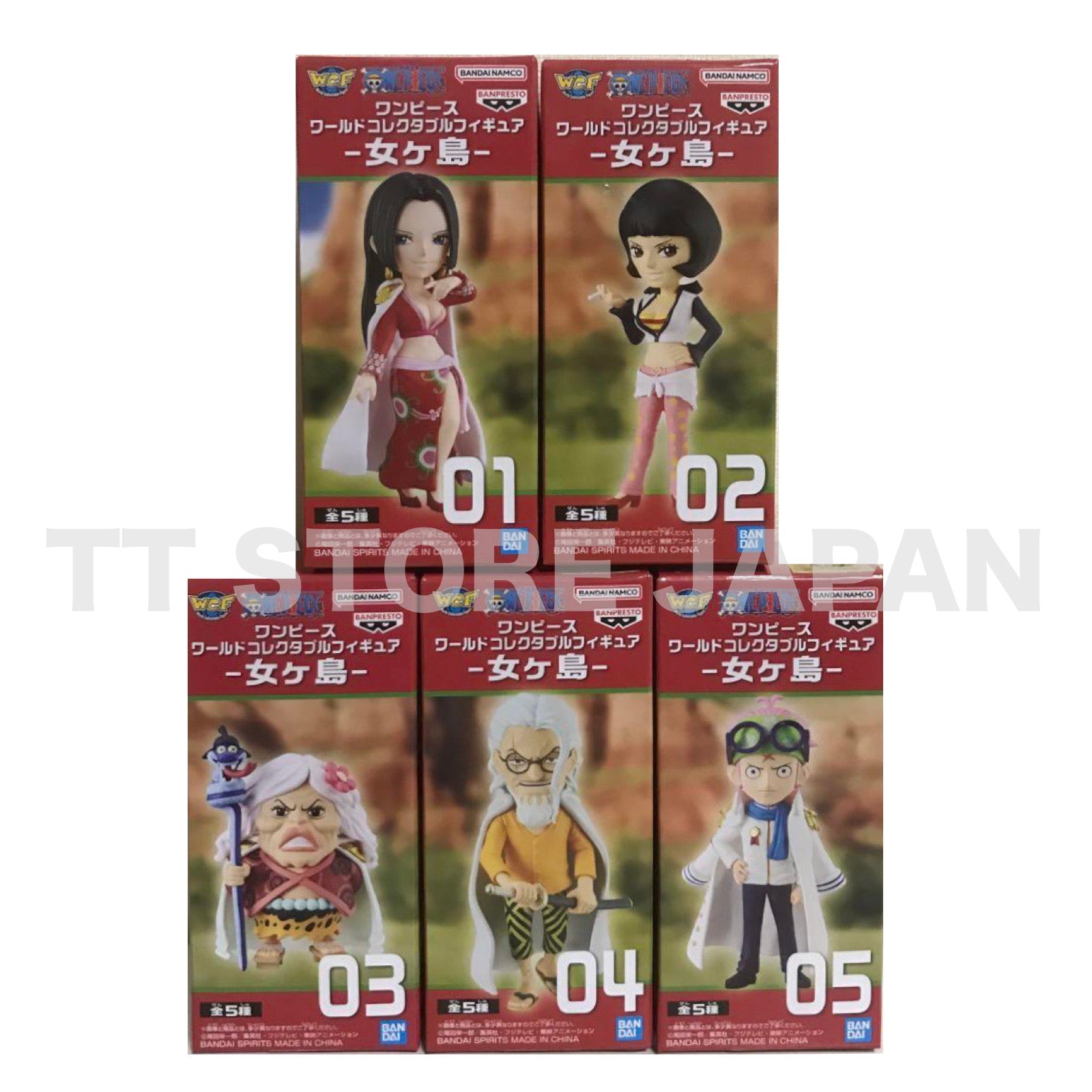 One Piece World Collectable Figure WCF Nyougashima Girl Island 5 Types Set