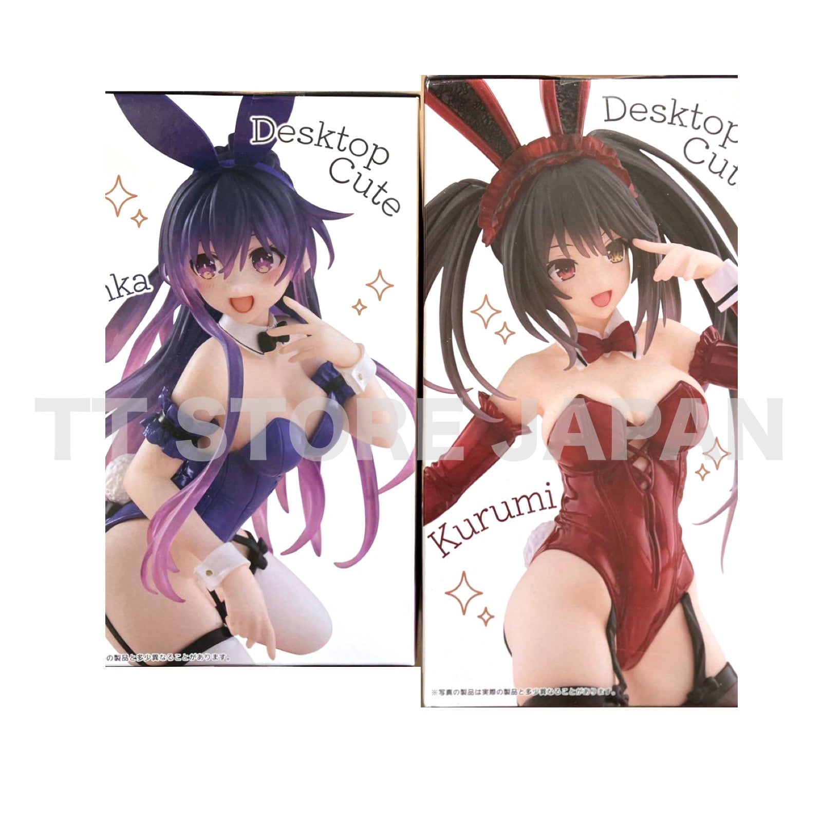 DATE A LIVE Figure Kurumi Tokisaki Tohka Yatogami Set Desktop Cute Bunny Taito