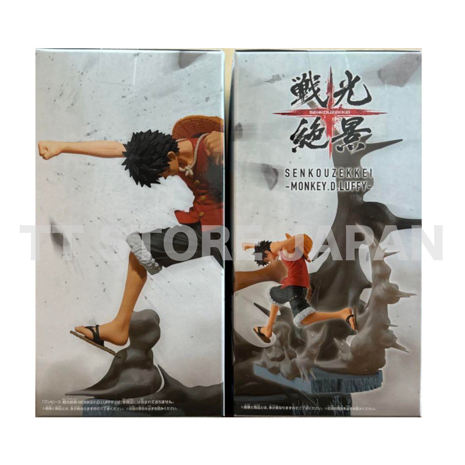 One Piece Figure Monkey D Luffy Rob Lucci Set Senkou Zekkei Banpresto