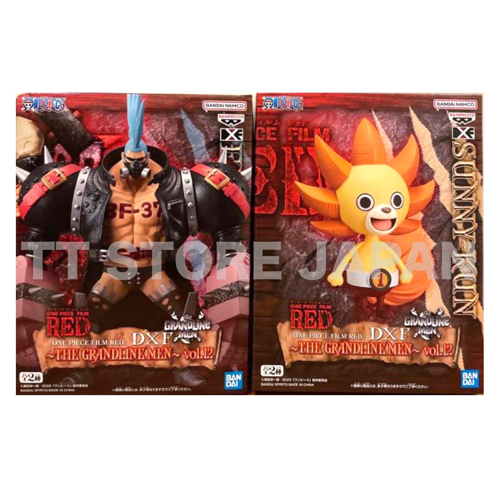ONE PIECE DXF Figure Franky Sunny Set THE GRANDLINE MEN Vol.12 FILM RED