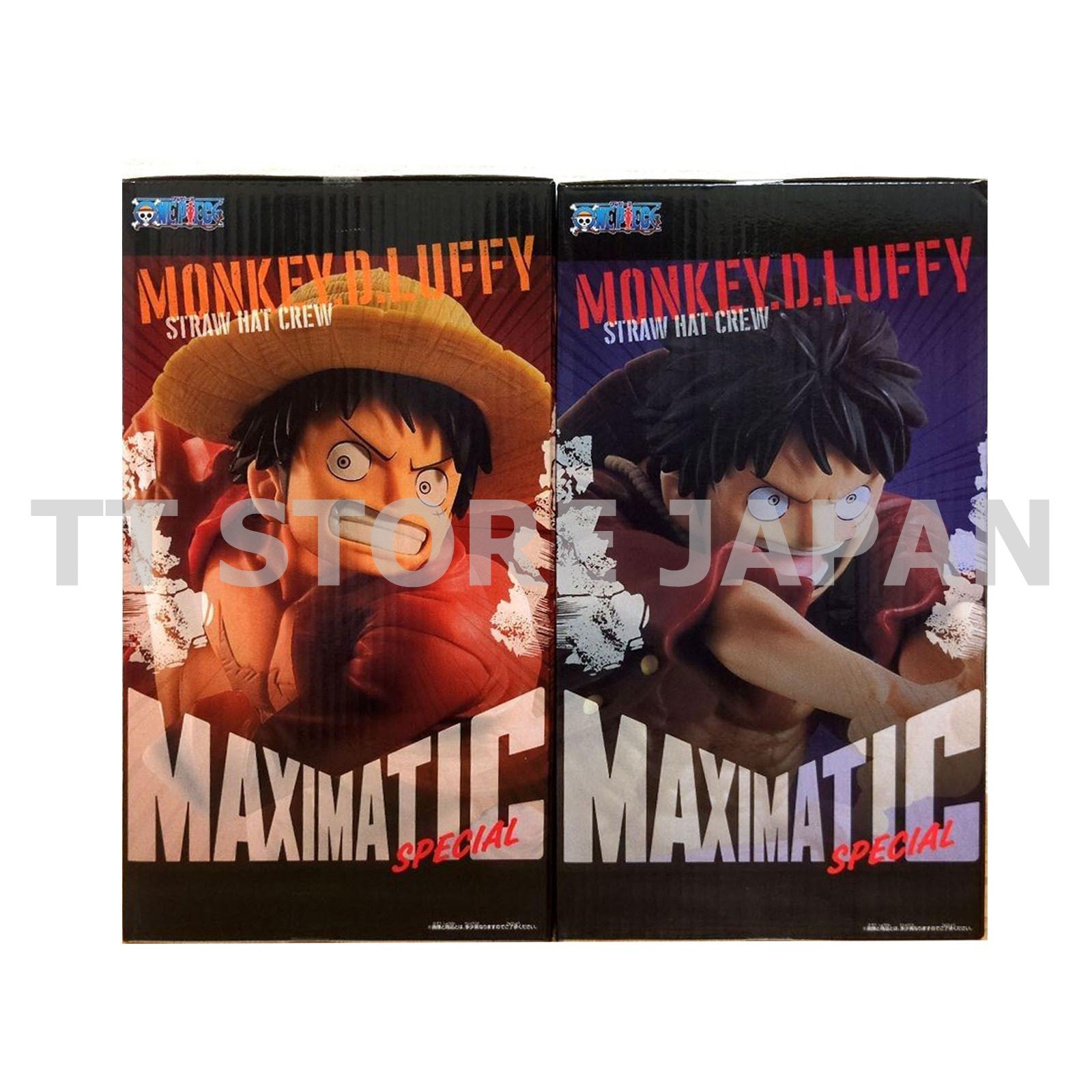 One Piece Figure Monkey. D. Luffy Ⅰ Ⅱ Set MAXIMATIC New Japan