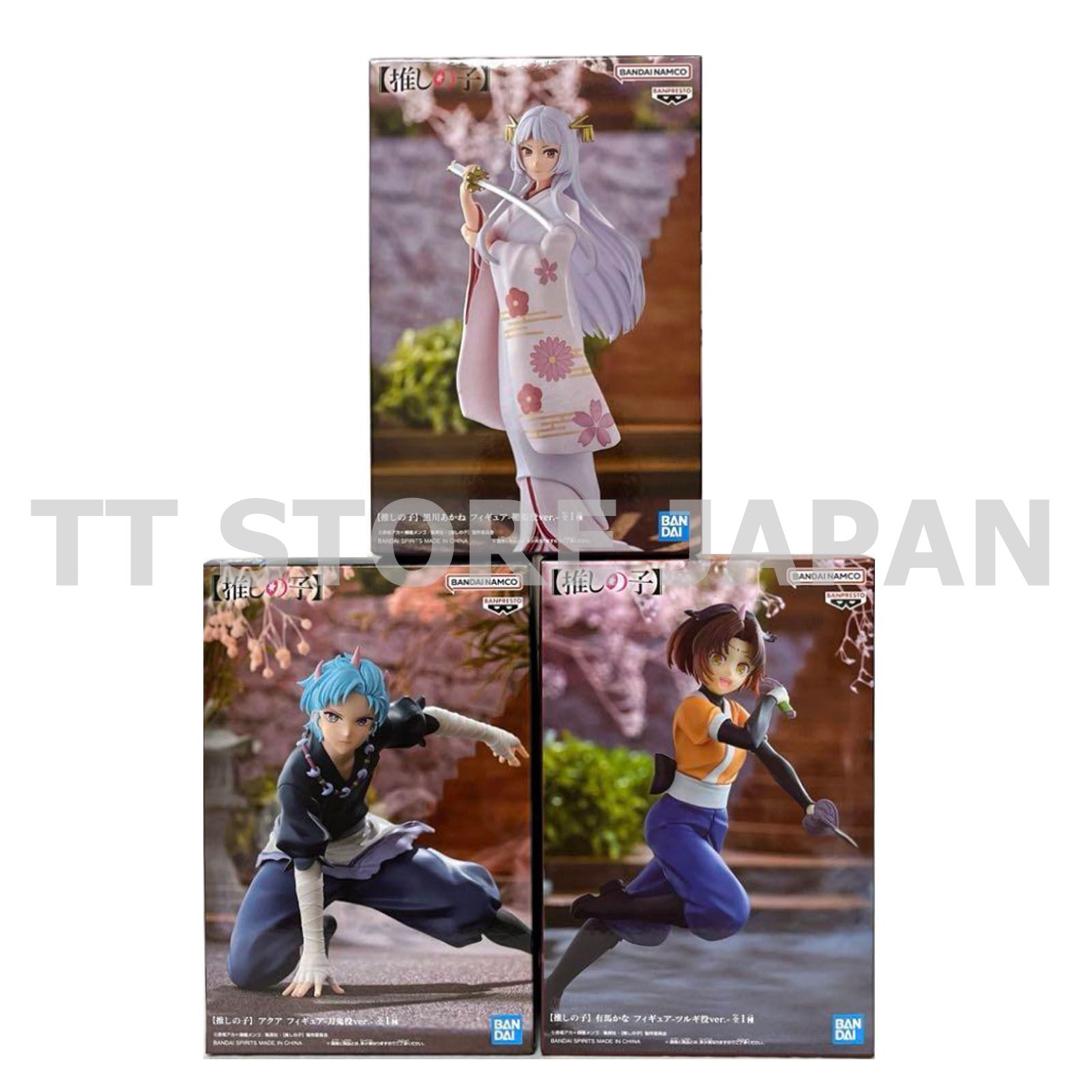 Oshi no ko Figure Aqua Kana Arima Akane Kurokawa Set Tokyo Blade ver. Banpresto