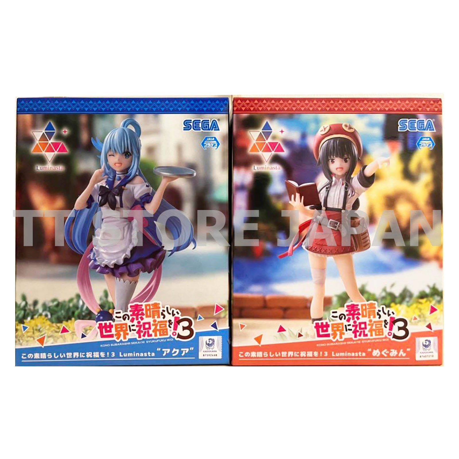 Konosuba God's Blessing on This Wonderful World 3 Figure Megumin Aqua Luminasta