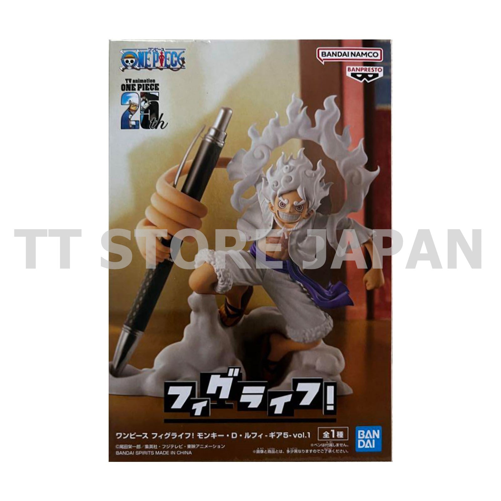 One Piece Monkey.D.Luffy Gear 5 vol.1 Figure Figulife Banpresto New Pen Stand
