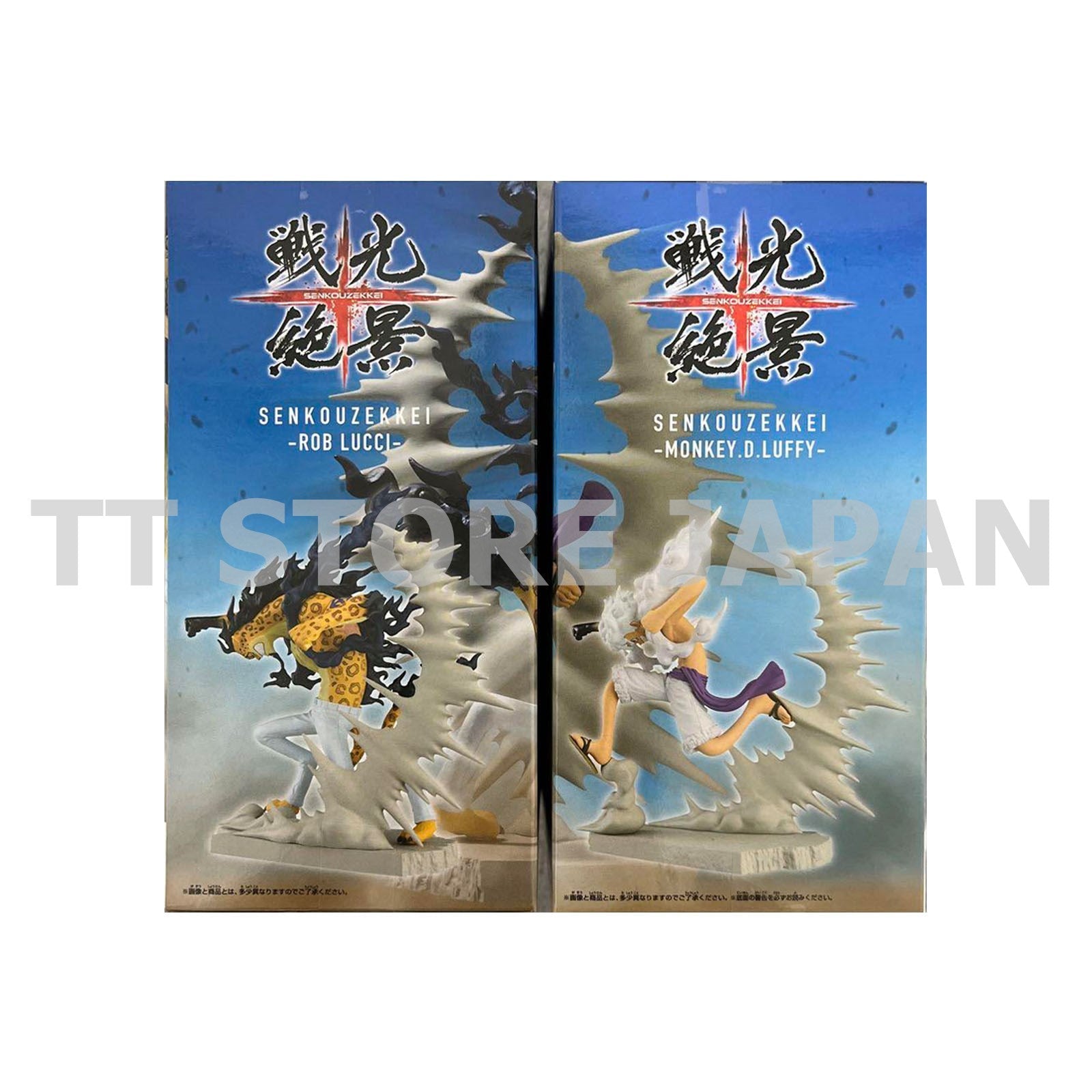 One Piece Figure Monkey D Luffy Gear5 Rob Lucci Set Senkou Zekkei Neko no Mi