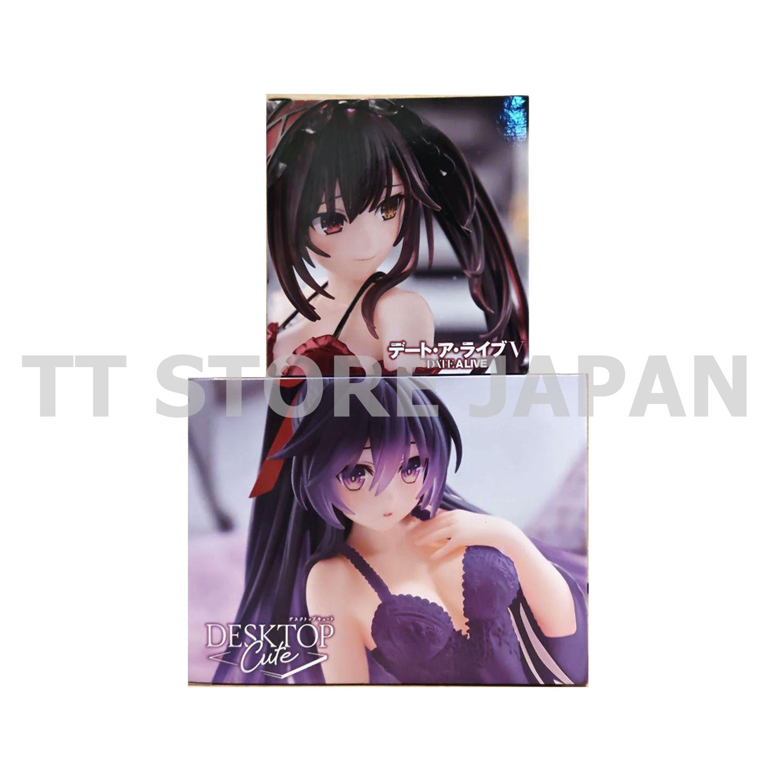 Date A Live Figure Kurumi Tokisaki Tohka Yatogami Set Desktop Cute Nightwear ver