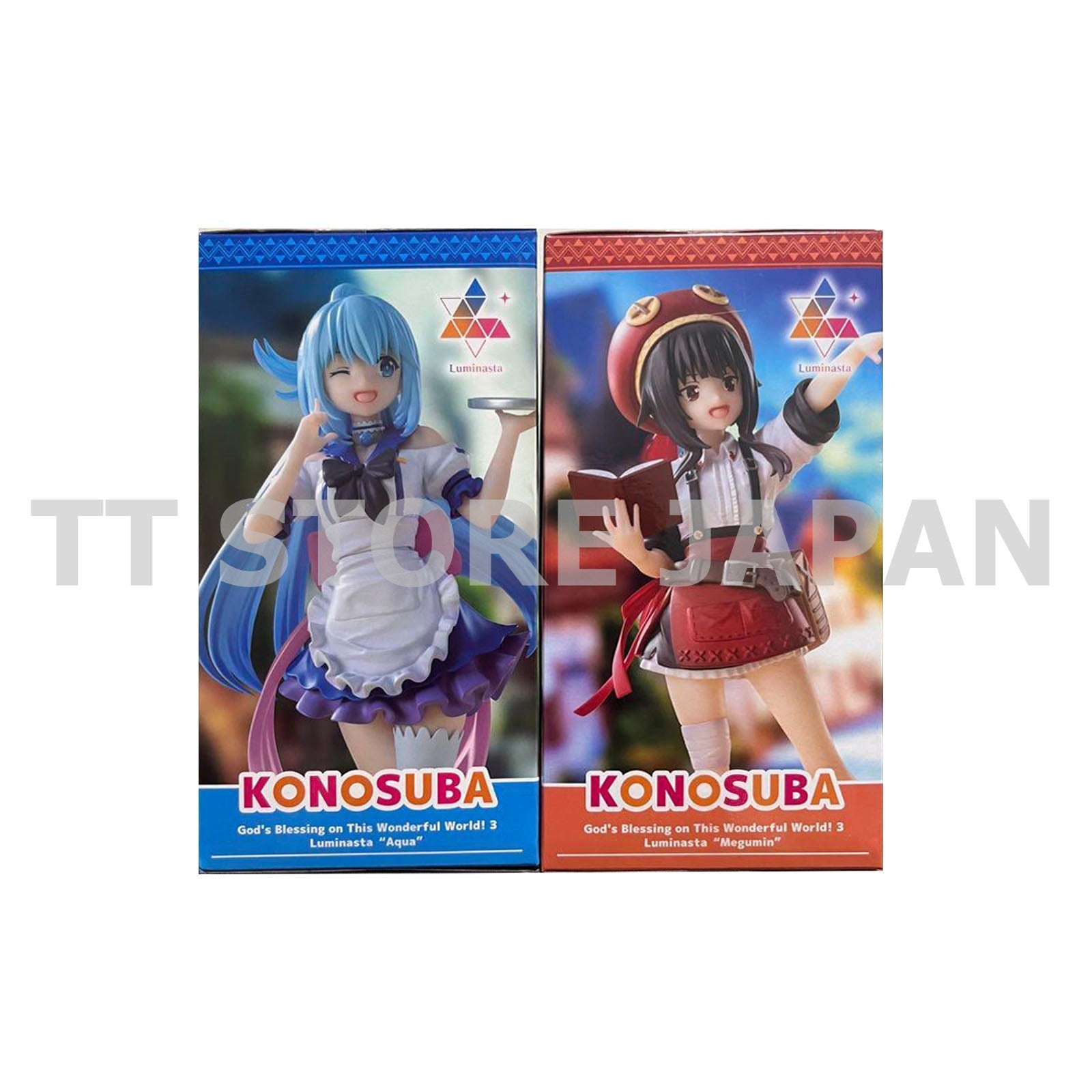 Konosuba God's Blessing on This Wonderful World 3 Figure Megumin Aqua Luminasta