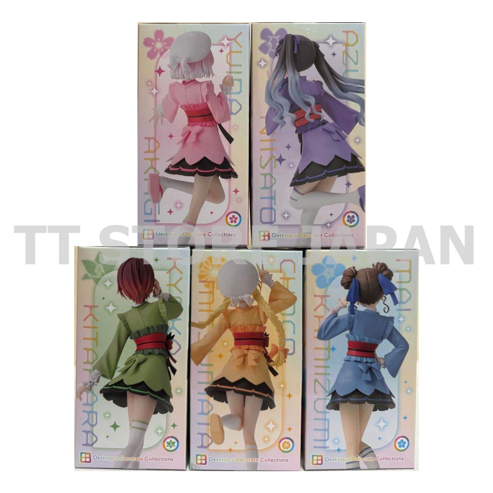 Maebashi Witches Figure Kyoka Choco Yuina Azu Mai Set Desktop Decorate SEGA