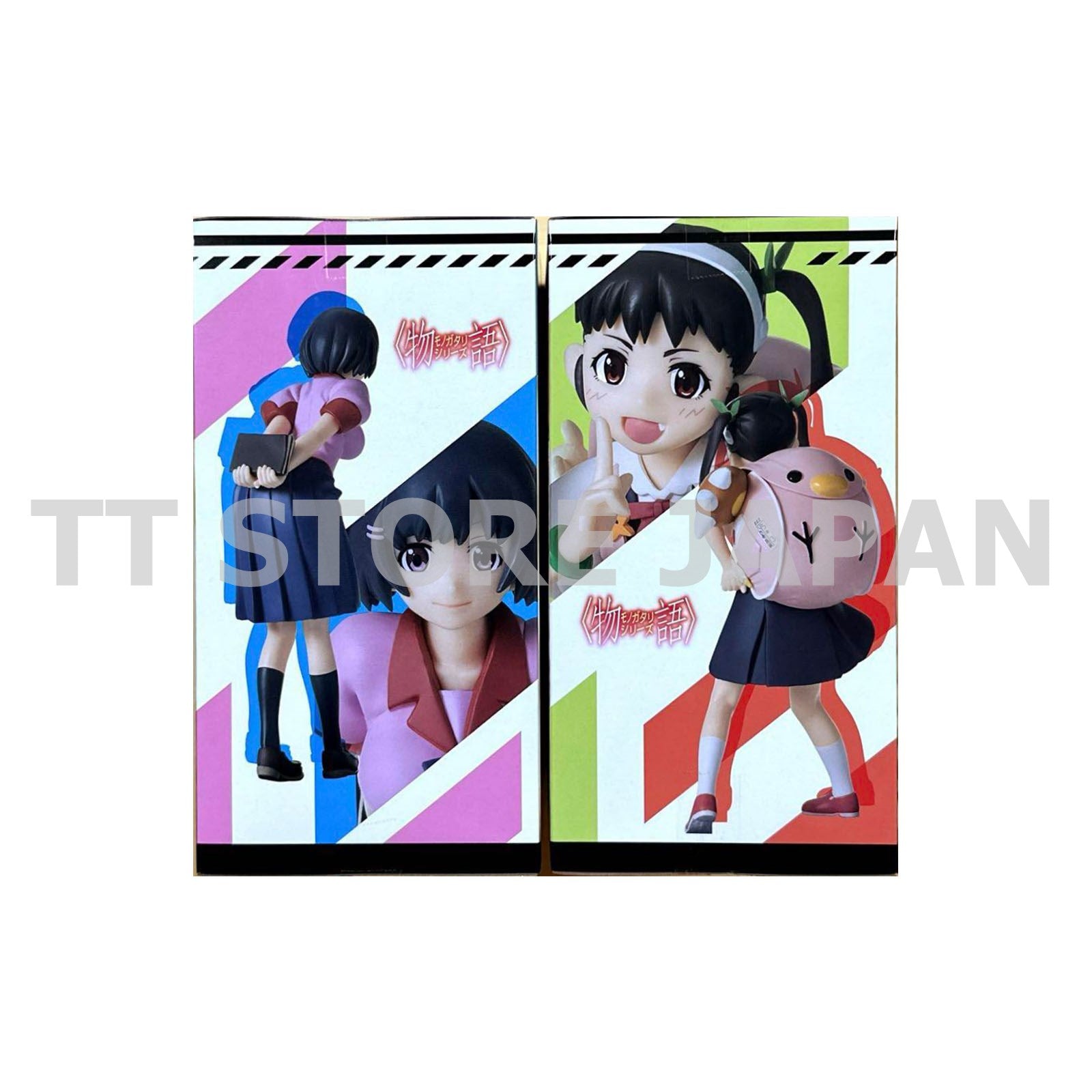 Bakemonogatari Premium Figure Tsubasa Hanekawa Mayoi Hachikuji Set SEGA