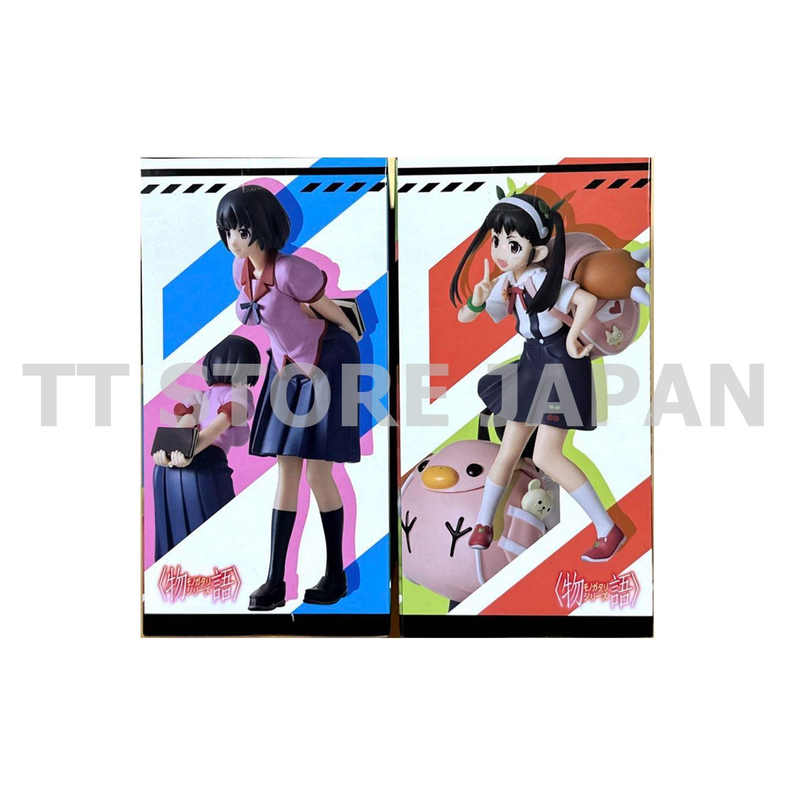 Bakemonogatari Premium Figure Tsubasa Hanekawa Mayoi Hachikuji Set SEGA