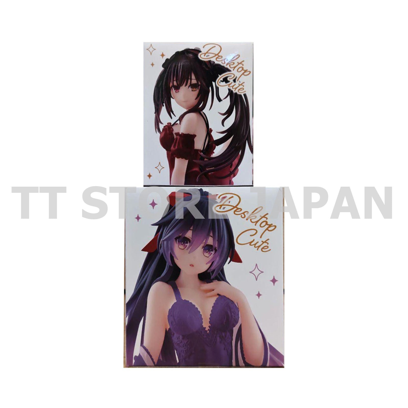 Date A Live Figure Kurumi Tokisaki Tohka Yatogami Set Desktop Cute Nightwear ver