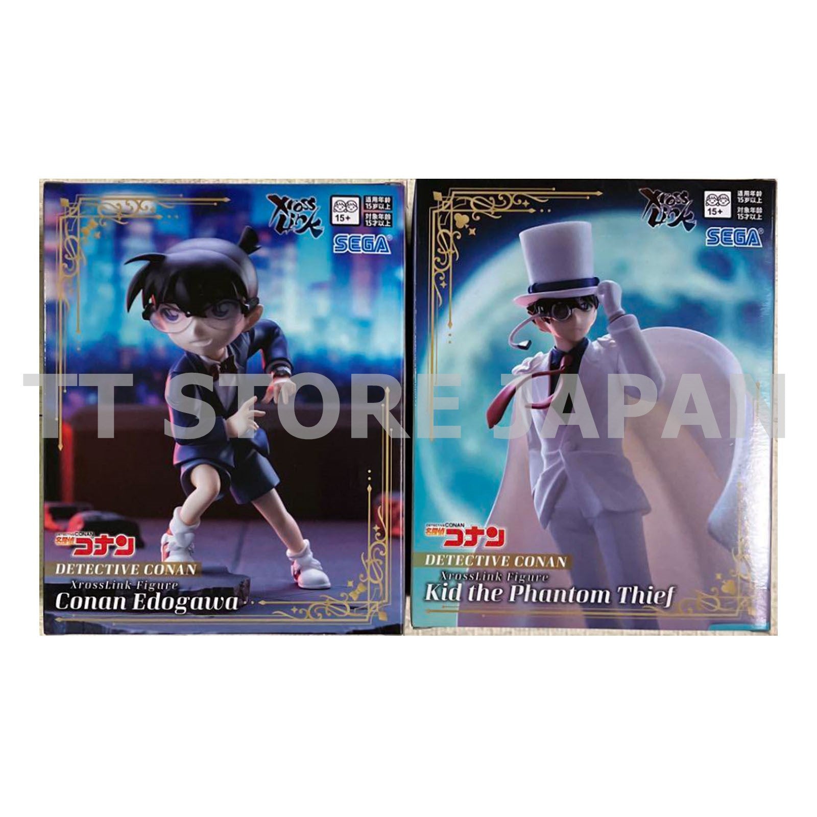 Detective Conan Figure Conan Edogawa Kid the Phantom Thief Set Xross Link New