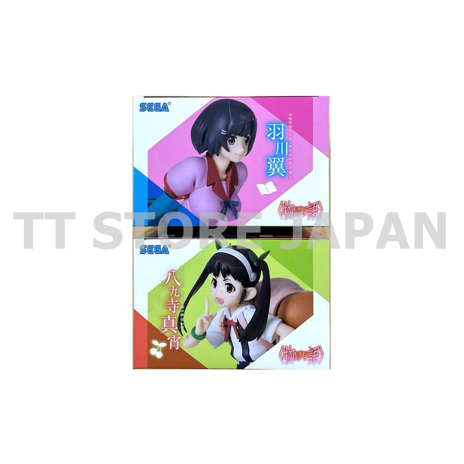 Bakemonogatari Premium Figure Tsubasa Hanekawa Mayoi Hachikuji Set SEGA