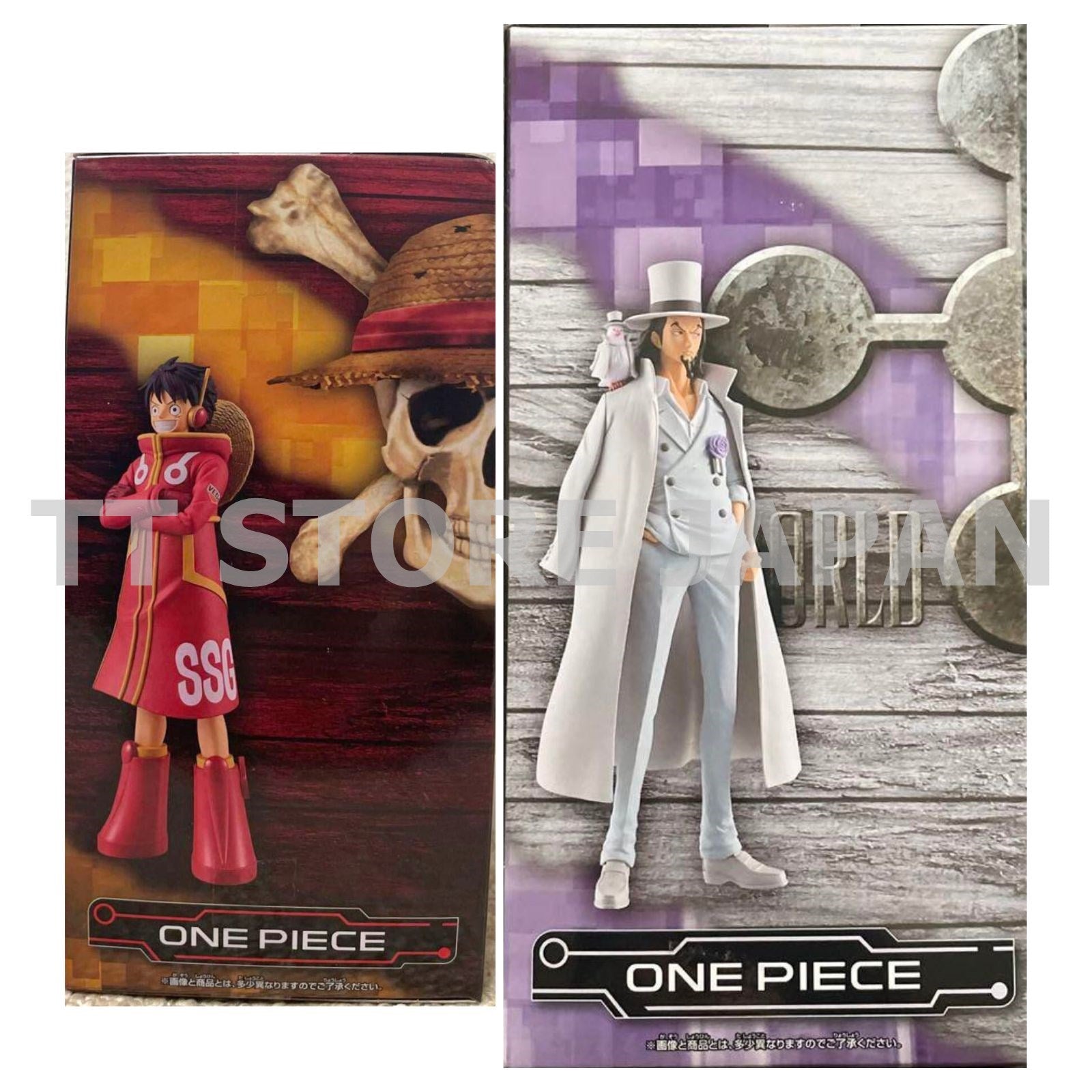 One Piece Figure Egg Head Monkey.d.Luffy Rob Lucci Set Dxf The Grandline Series