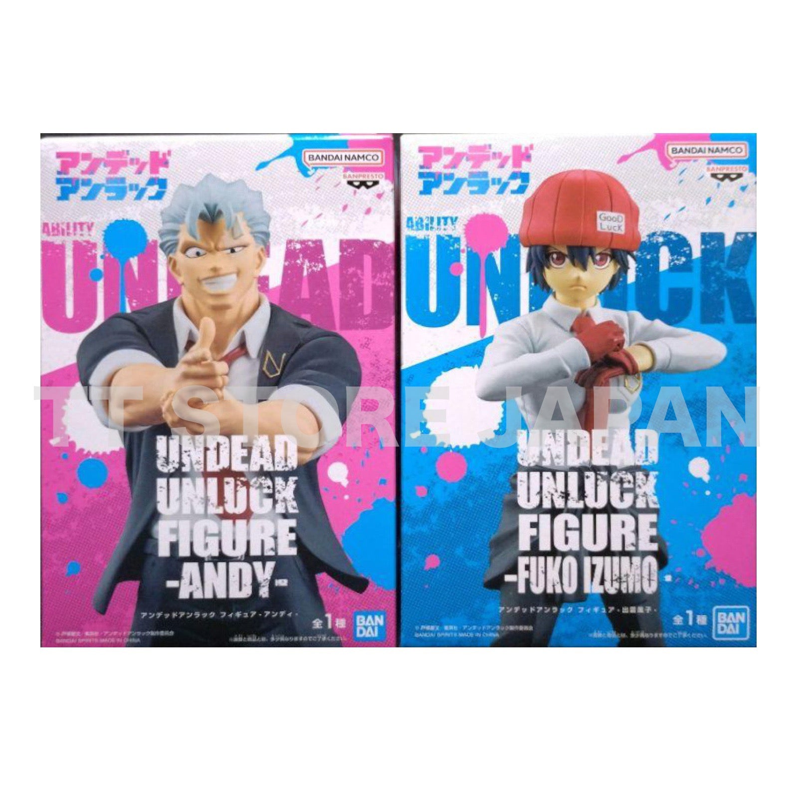 Undead Unluck Figure Andy Fuko Izumo Set Banpresto Japan TV Anime New
