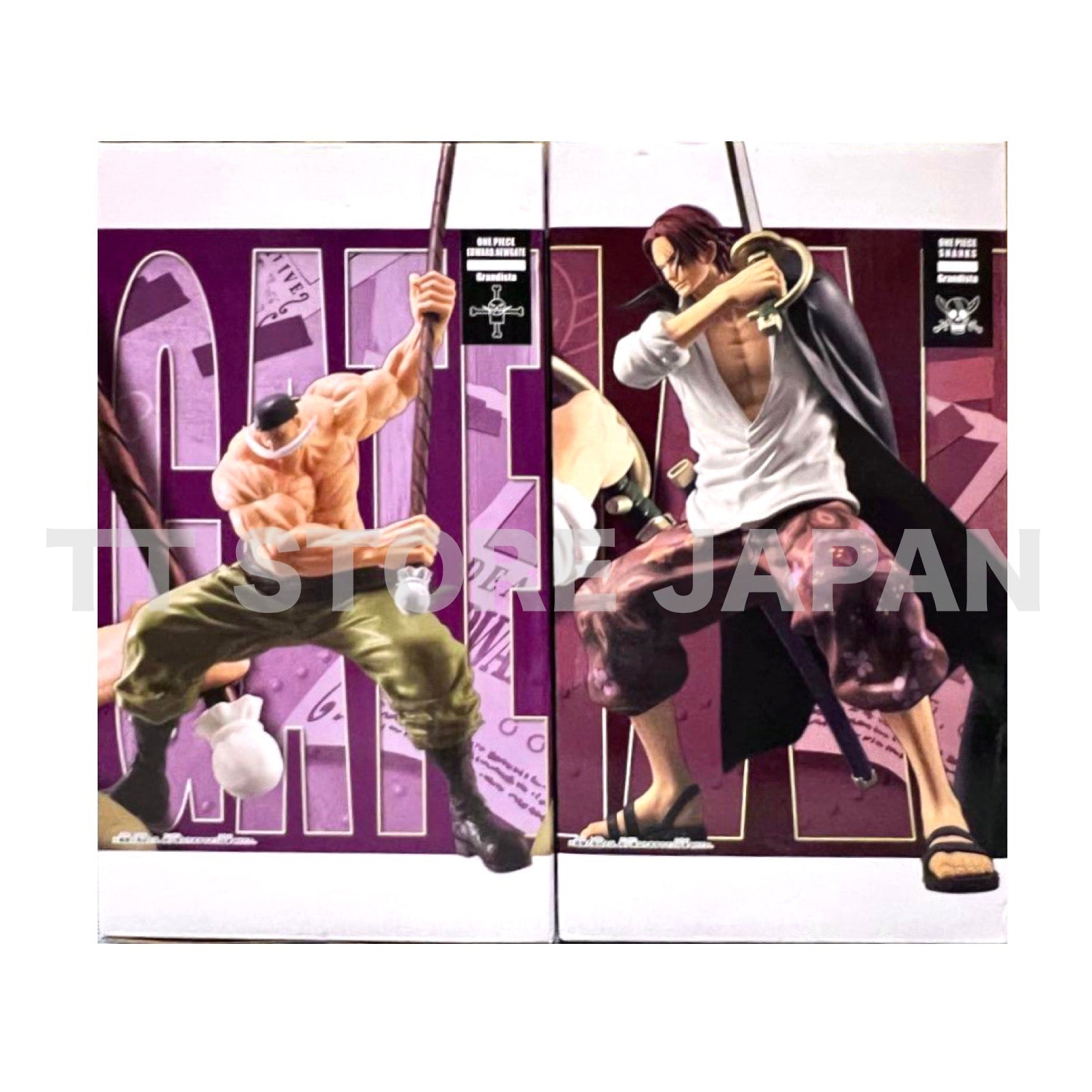 One Piece Figure Edward.Newgate Shanks Set Grandista Edward New