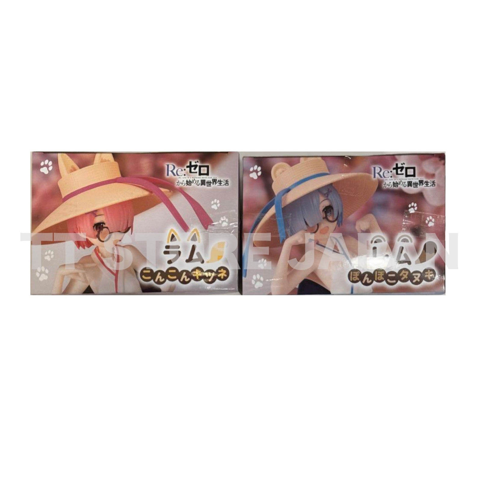 Re Zero Starting Life in Another World Figure Rem Ram Set Luminasta Raccoon Dog