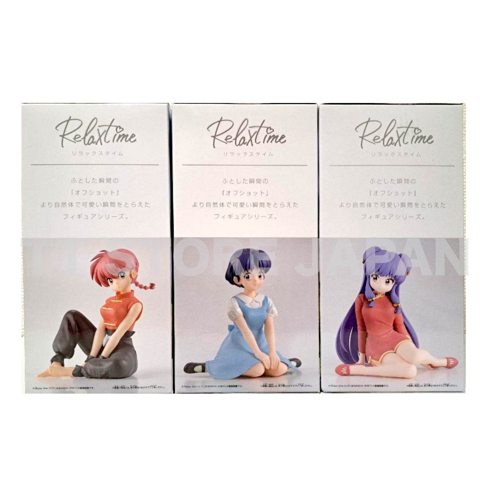 Ranma 1/2 Figure Ranma Akane Tendo Shampoo Set Relax time New Japan