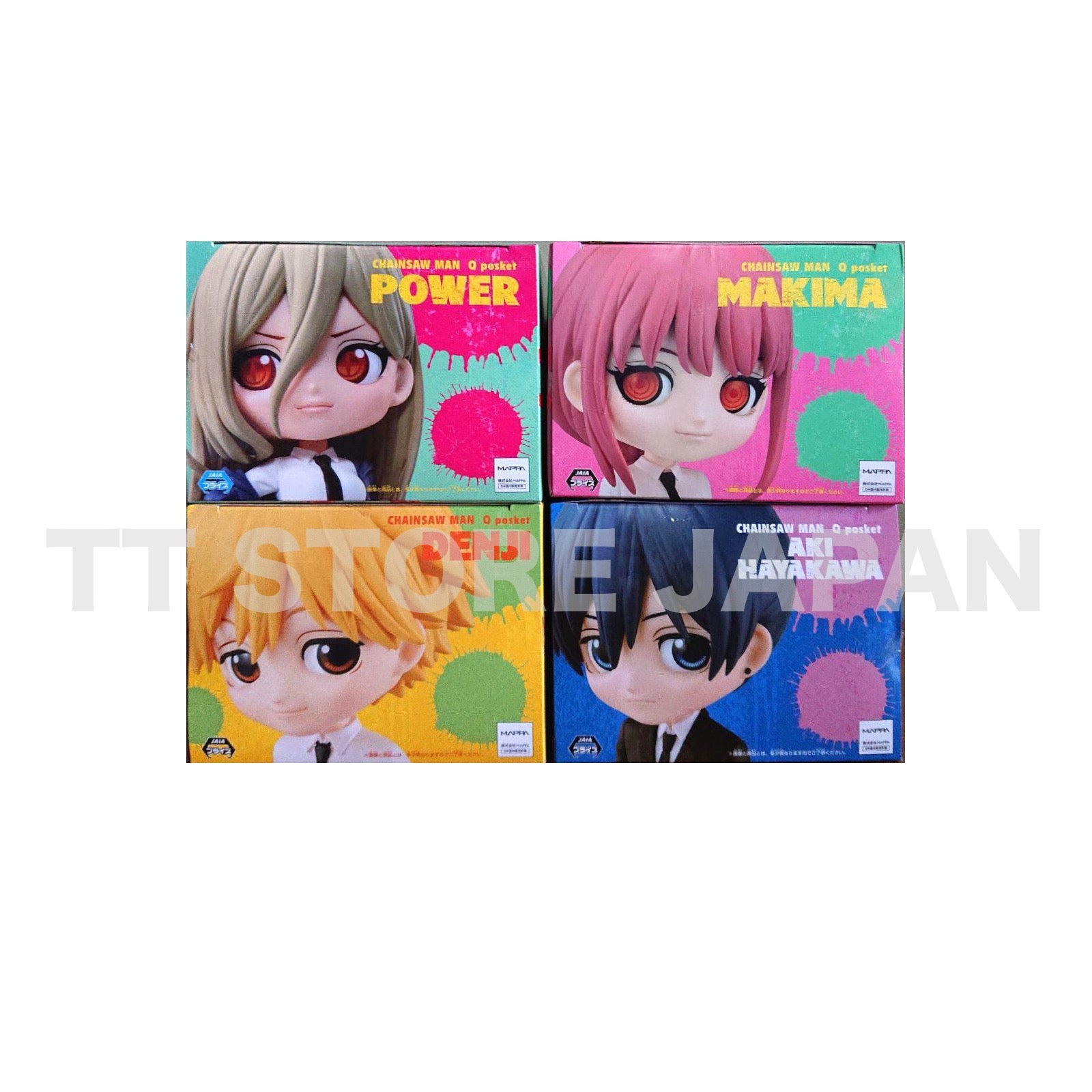 Q posket Chainsaw Man Figure Denji Power Aki Hayakawa Makima Set Qposket