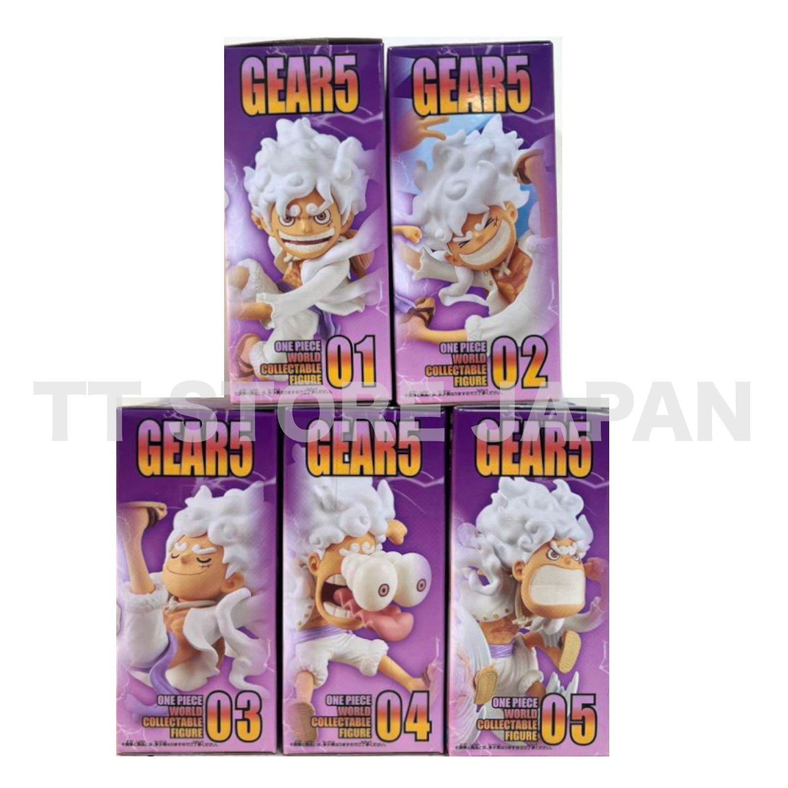 One Piece World Collectable Figure Gear 5 Special 5 Types Set BANPRESTO WCF