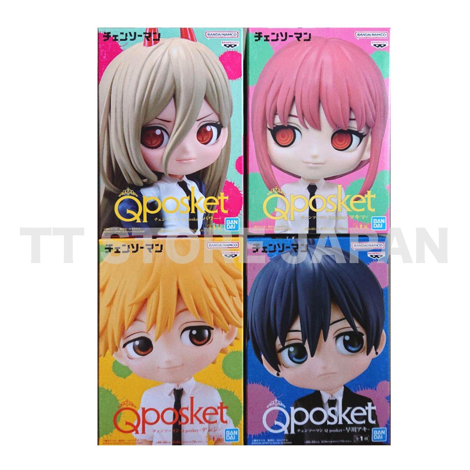 Q posket Chainsaw Man Figure Denji Power Aki Hayakawa Makima Set Qposket