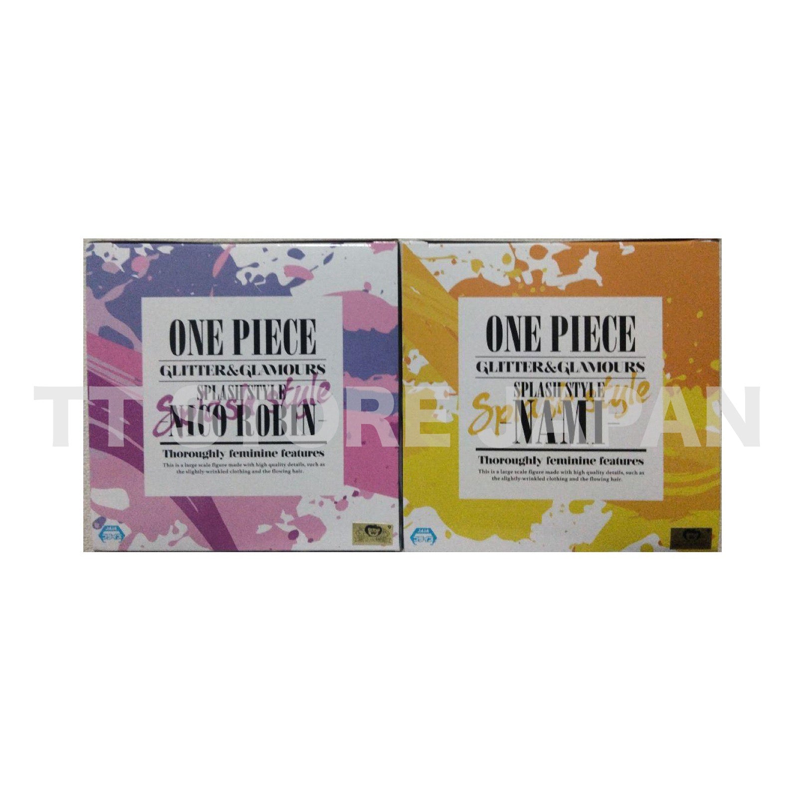 One Piece Figure Nami Nico Robin Set Glitter & Glamours Splash Style Banpresto