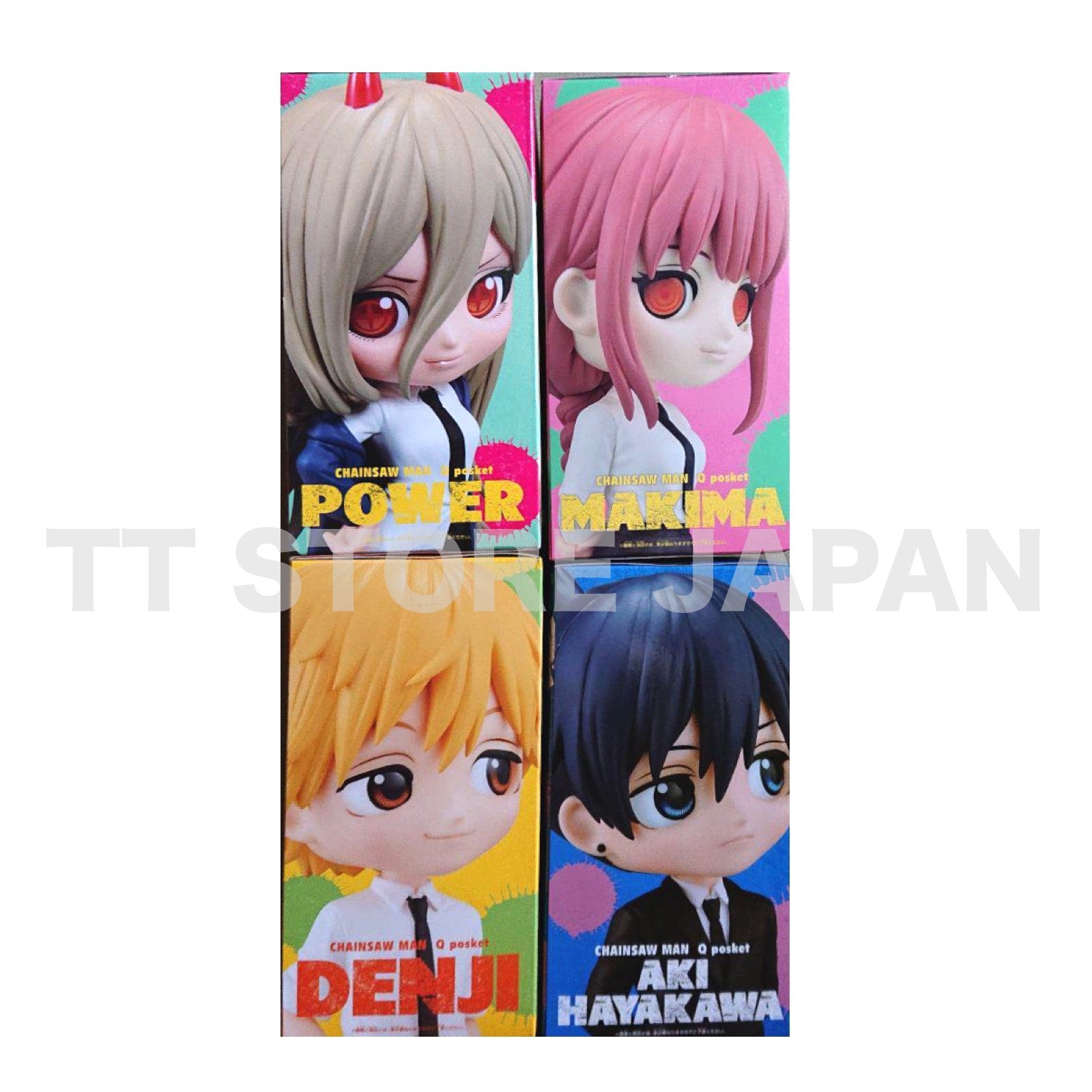 Q posket Chainsaw Man Figure Denji Power Aki Hayakawa Makima Set Qposket