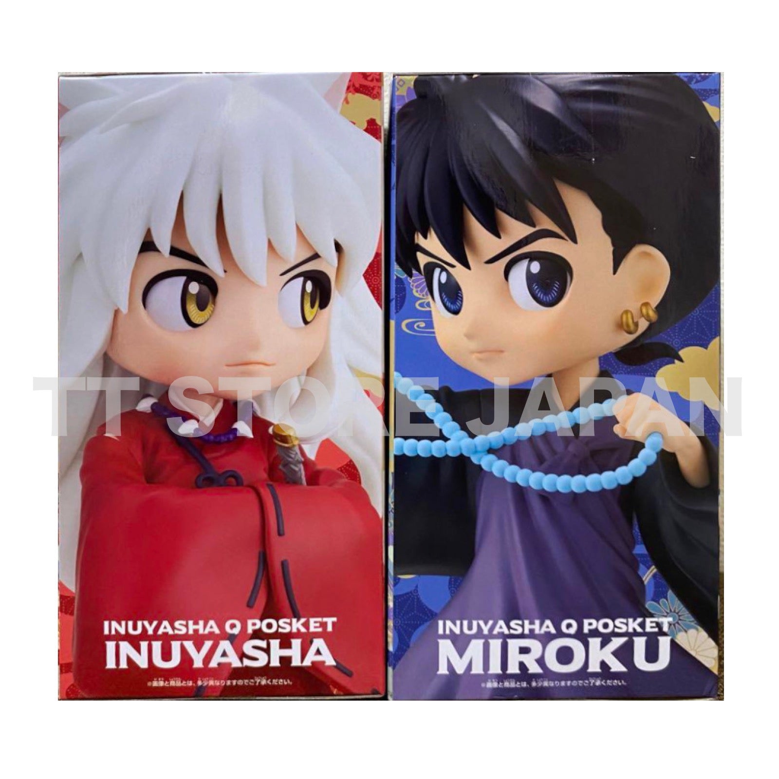 Q posket Inu Yasha Figure Inuyasha Miroku Set Qposket BANPRESTO