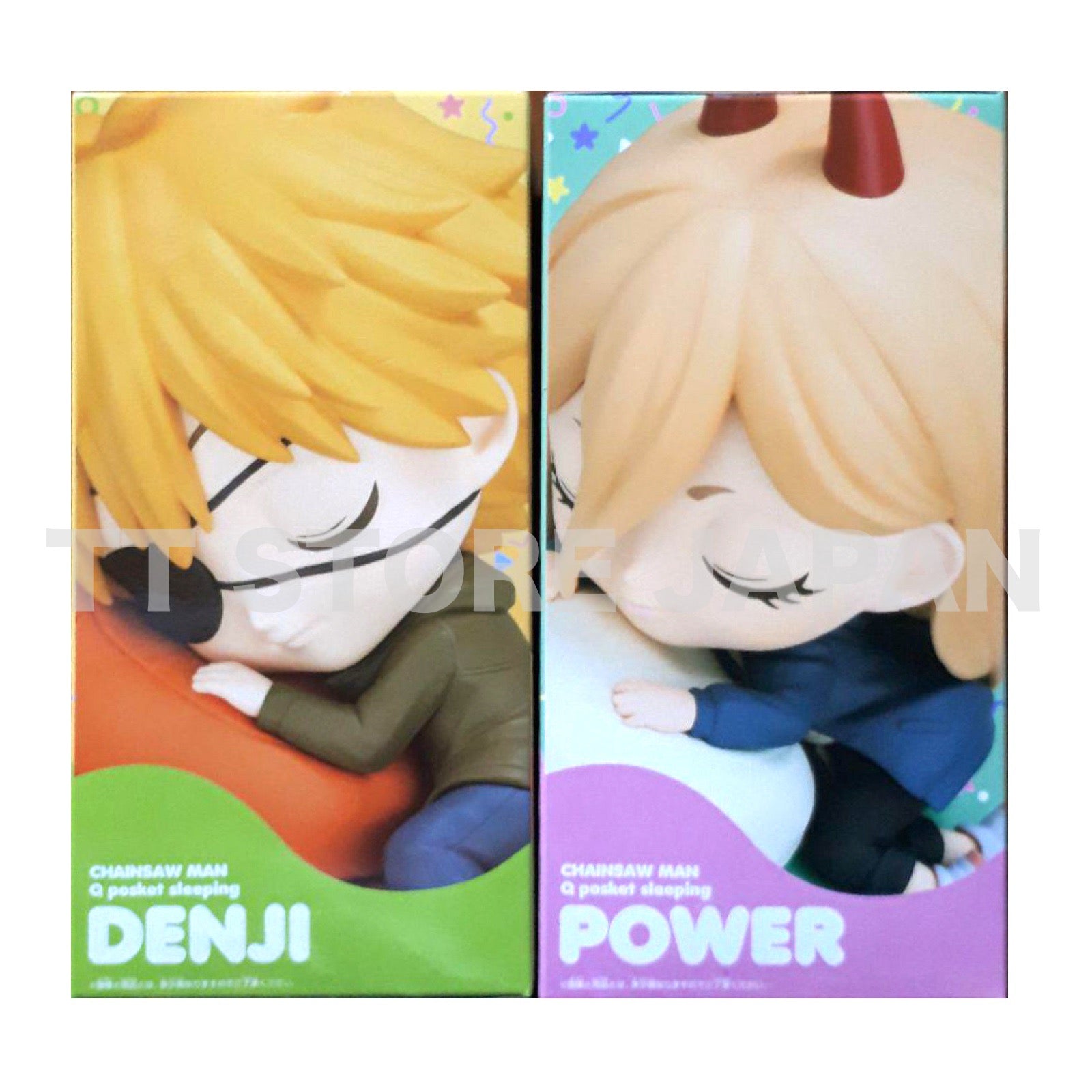 Q posket Chainsaw Man Figure Denji Power Set Qposket Sleeping Banpresto
