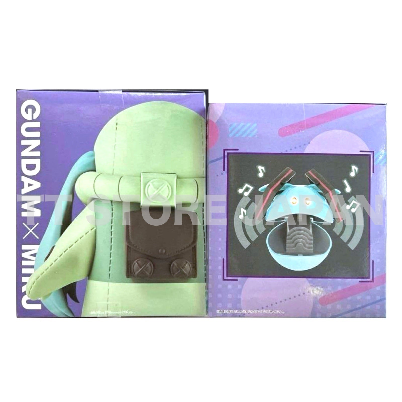 Gundam 45th Anniversary x Miku Zaku Figure Halo Speaker Miku Zakugurumi Set