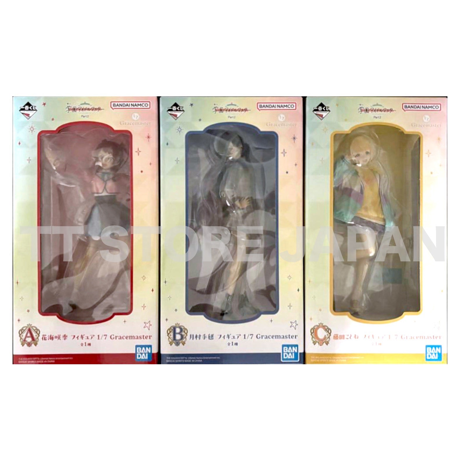 Gakuen Idolmaster Figure Saki Temari Kotone Set Ichiban Kuji Part2 Gracemaster