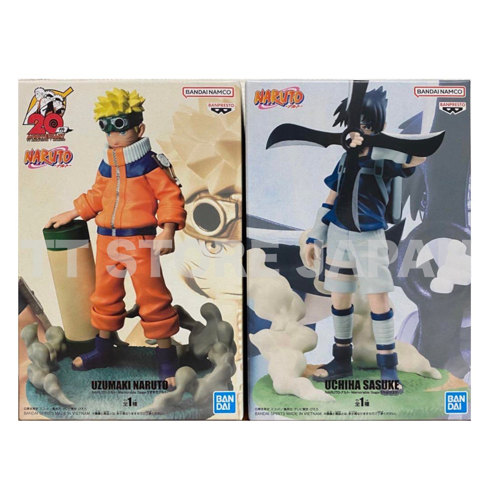 Naruto Figure Uzumaki Naruto Sasuke Uchiha Set Memorable Saga Banprest ...