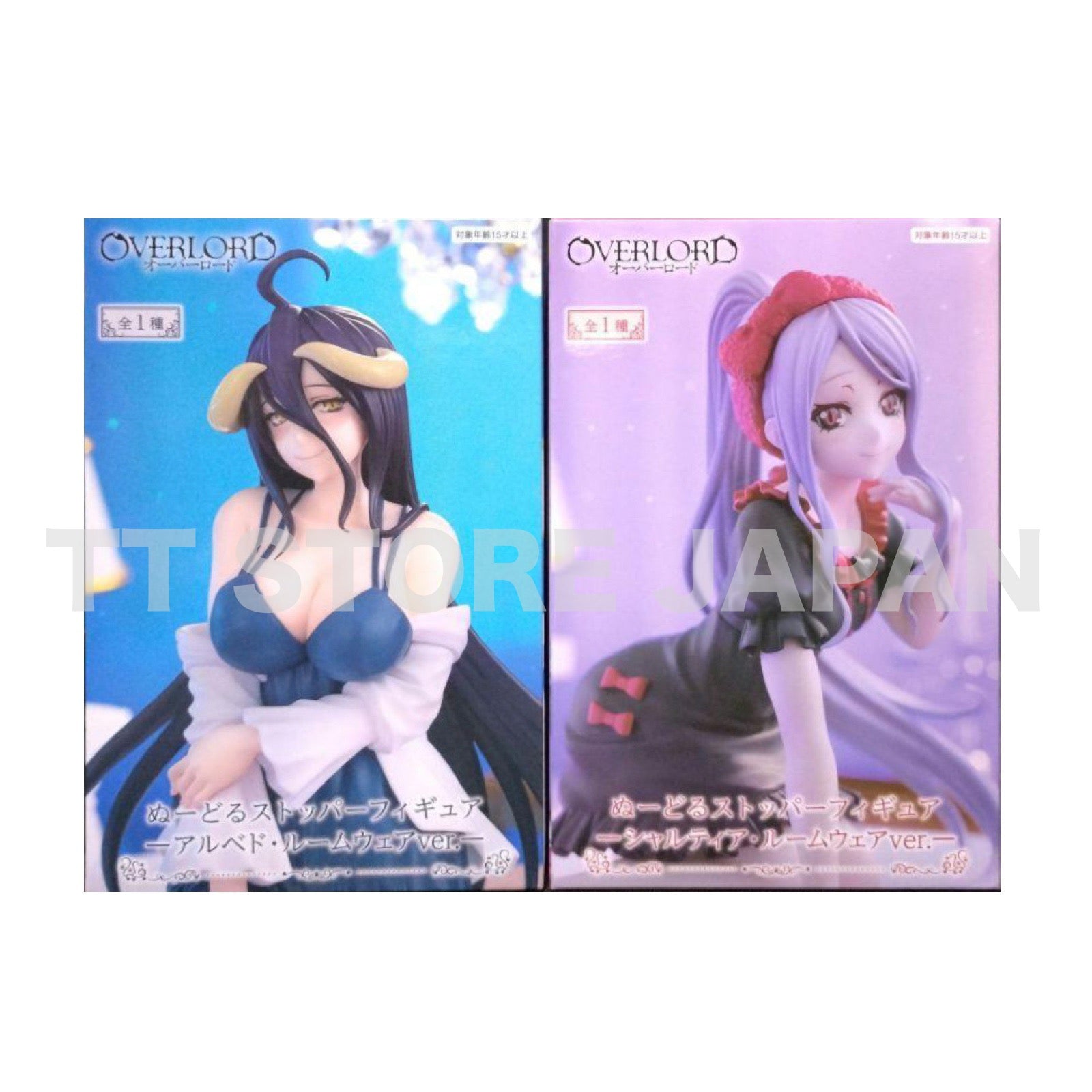 OVERLOAD Figure Shalltear Albedo Set Noodle Stopper Room Wear Negligee FuRyu