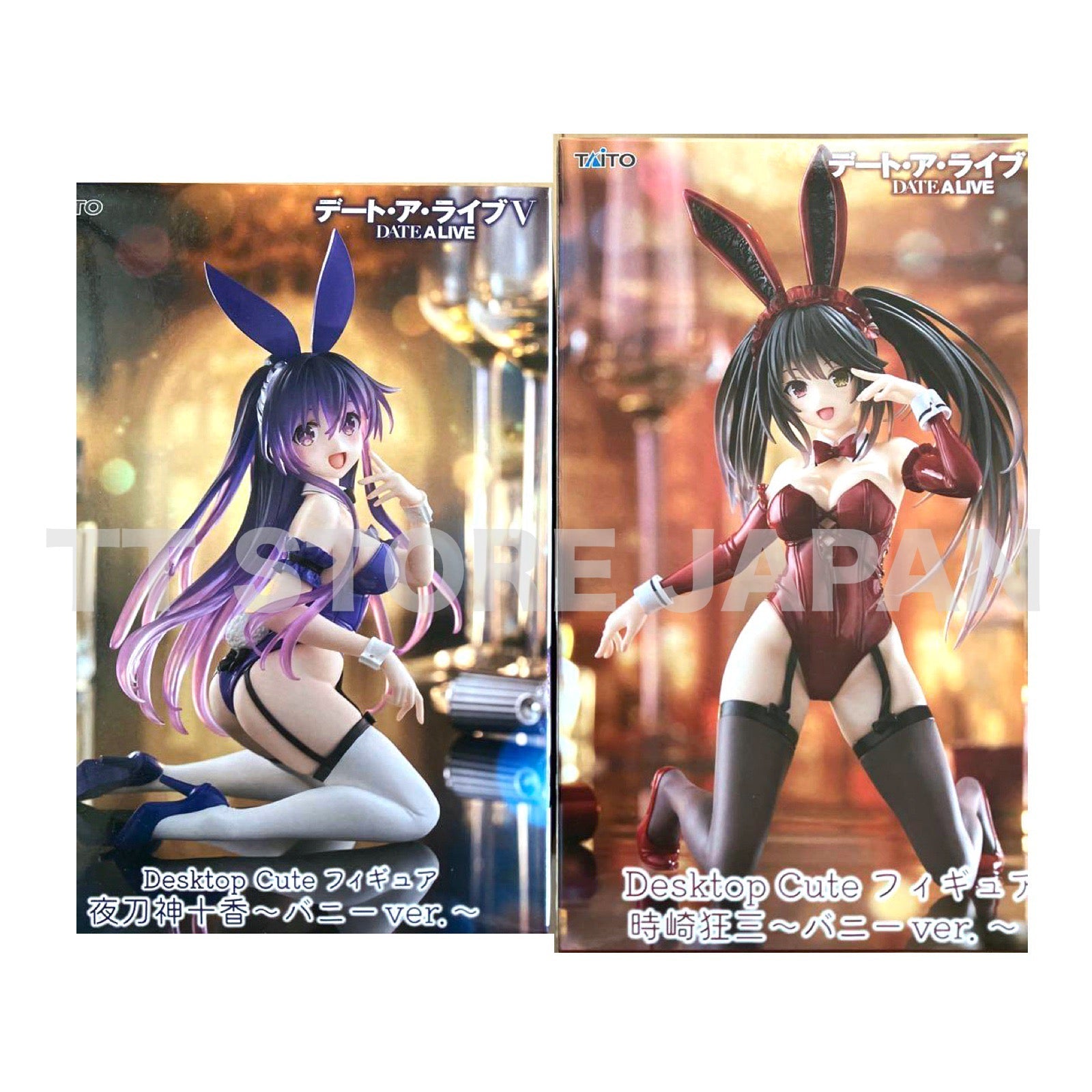 DATE A LIVE Figure Kurumi Tokisaki Tohka Yatogami Set Desktop Cute Bunny Taito