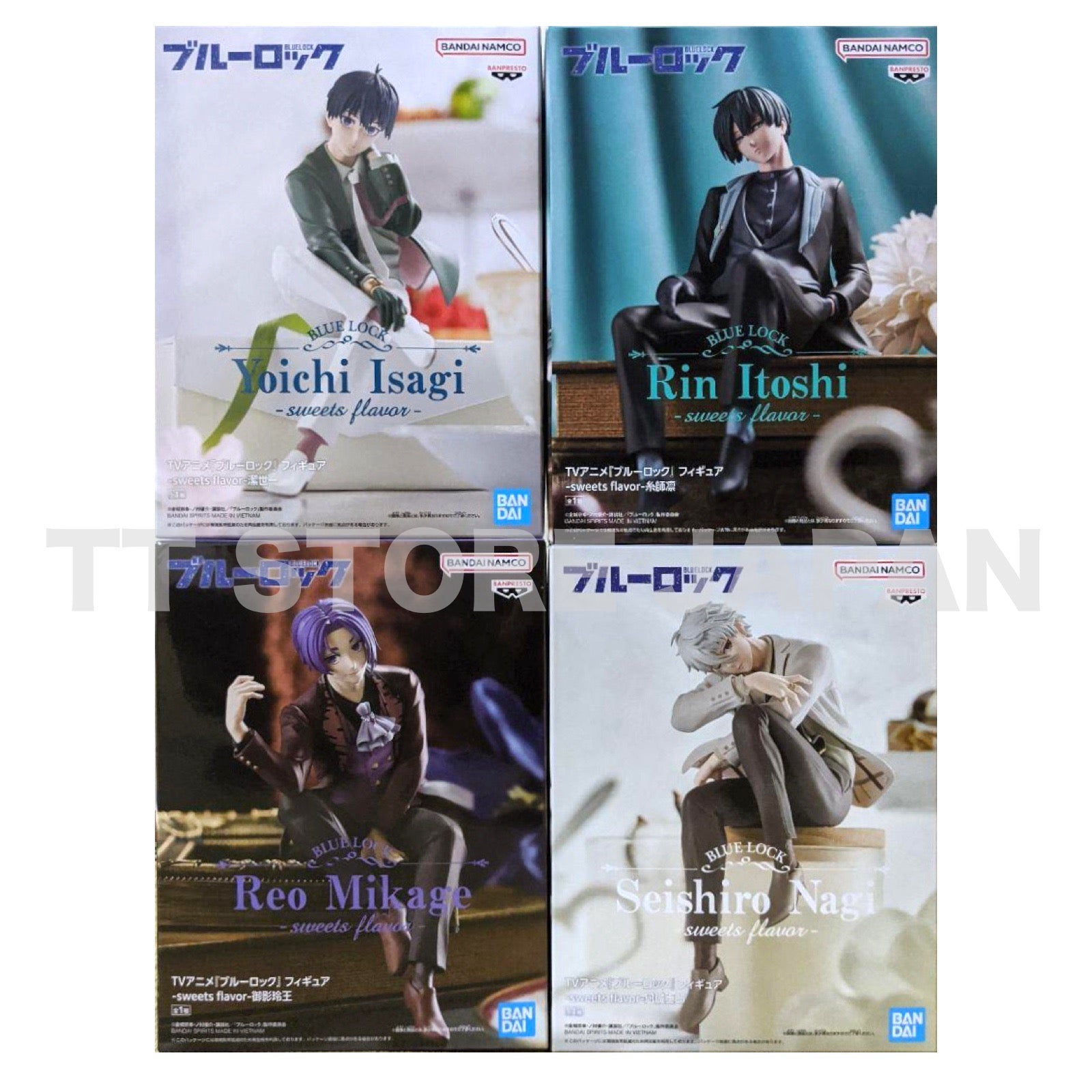 BLUE LOCK Figure Seishiro Nagi Reo Yoichi Isagi Rin Itoshi Set sweets flavor