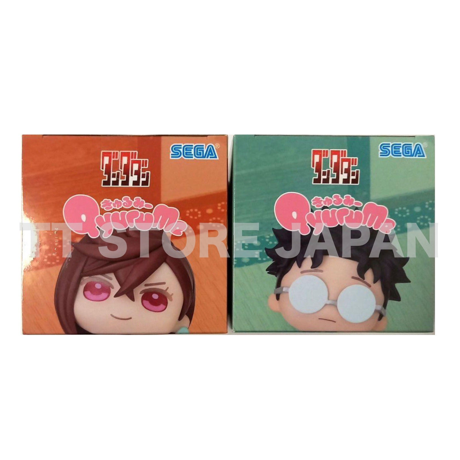 DAN DADAN QyuruMe Mini Figure Momo Okarun Set SEGA Anime Japan Qyuru Me