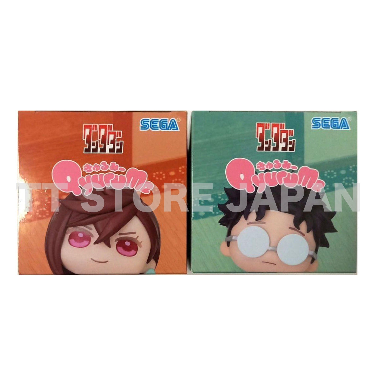 DAN DADAN QyuruMe Mini Figure Momo Okarun Set SEGA Anime Japan Qyuru Me
