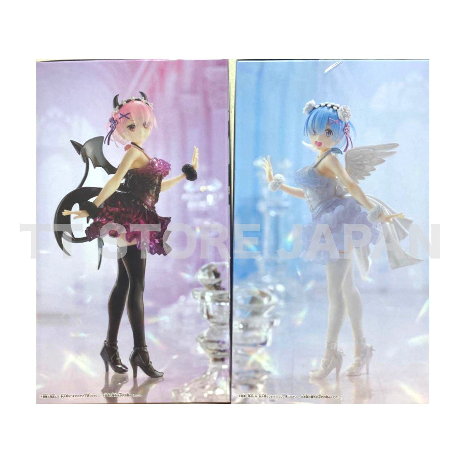 Re Zero Starting Life World Figure Rem Ram Set Espresto Clear & Dressy Special