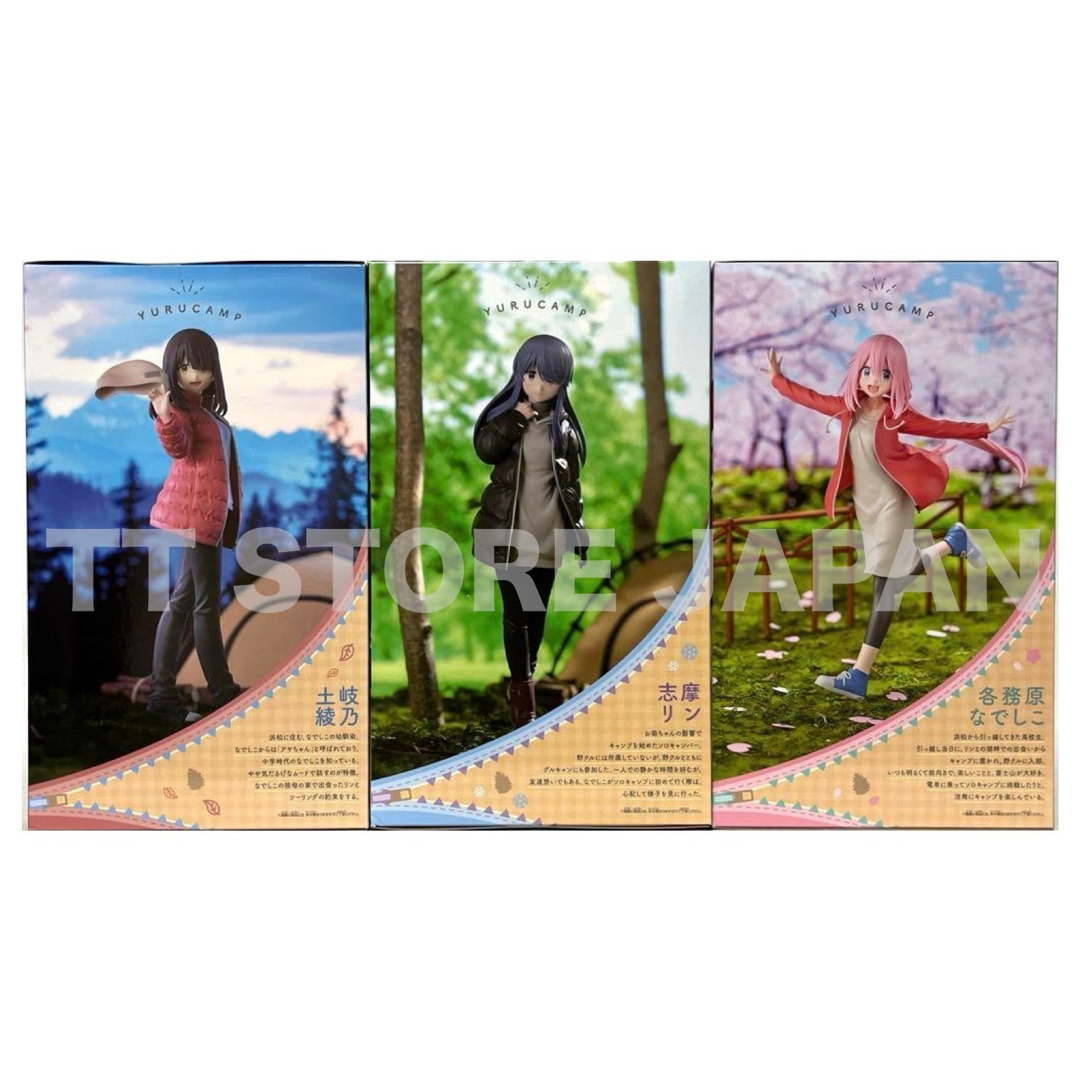 Laid Back Camp △ Season 3 Figure Nadeshiko Rin Shima Ayano Toki Set Yuru Camp