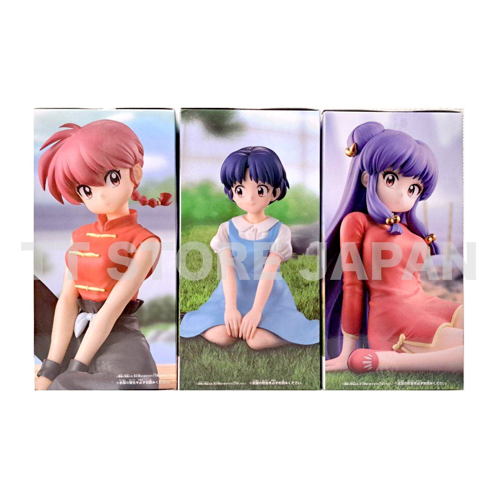 Ranma 1/2 Figure Ranma Akane Tendo Shampoo Set Relax time New Japan